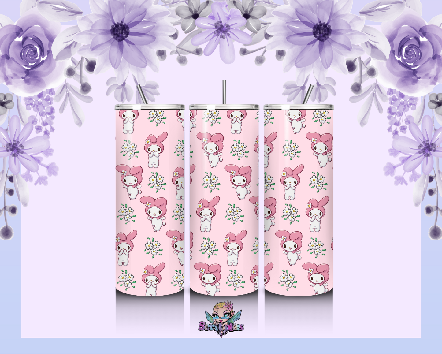 My Melody 20oz Skinny Tumbler Design | Digital Download