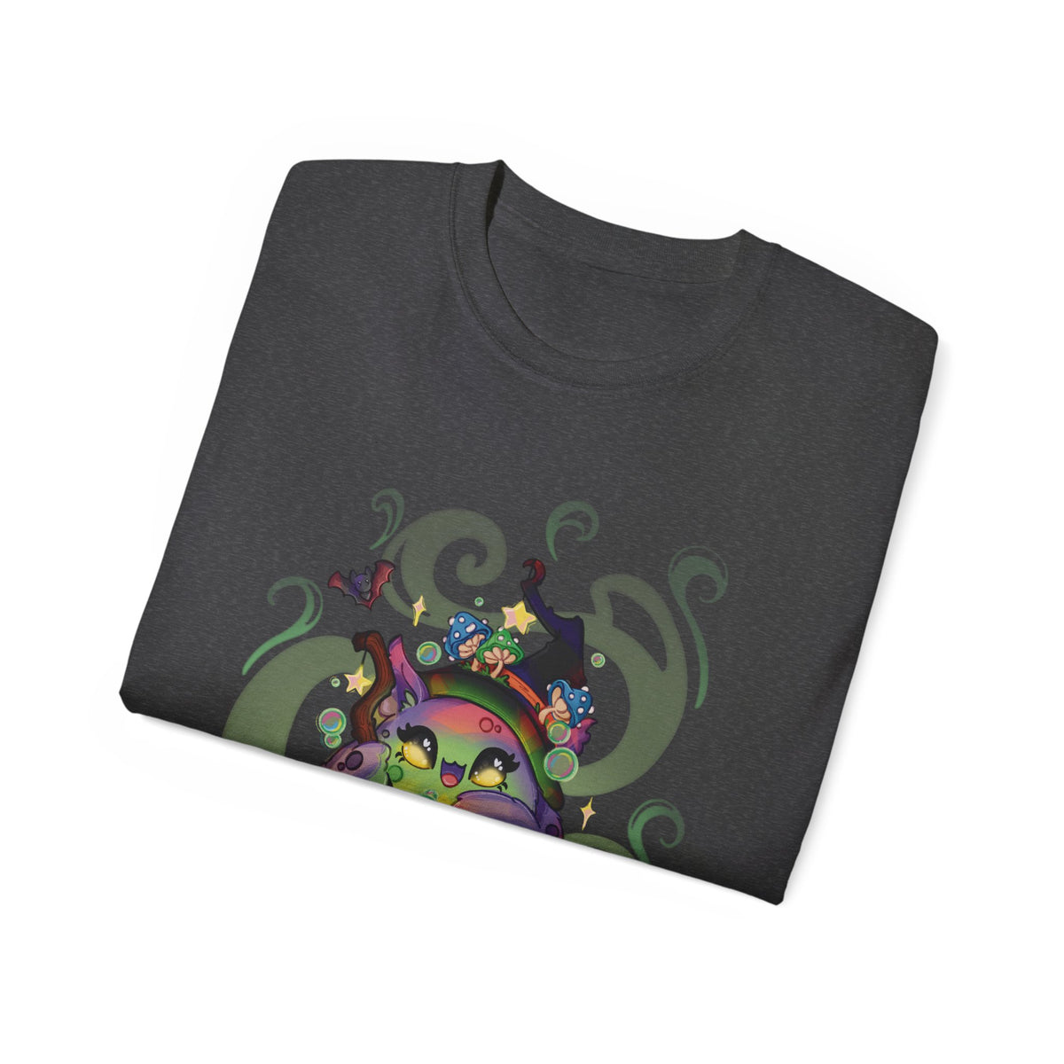Witchy Cauldron Monster Graphic Tee — Halloween Shirt