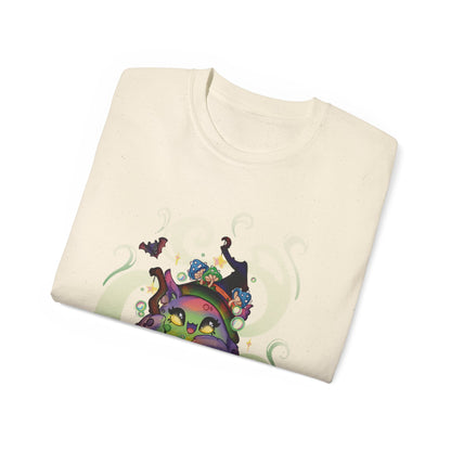 Witchy Cauldron Monster Graphic Tee — Halloween Shirt