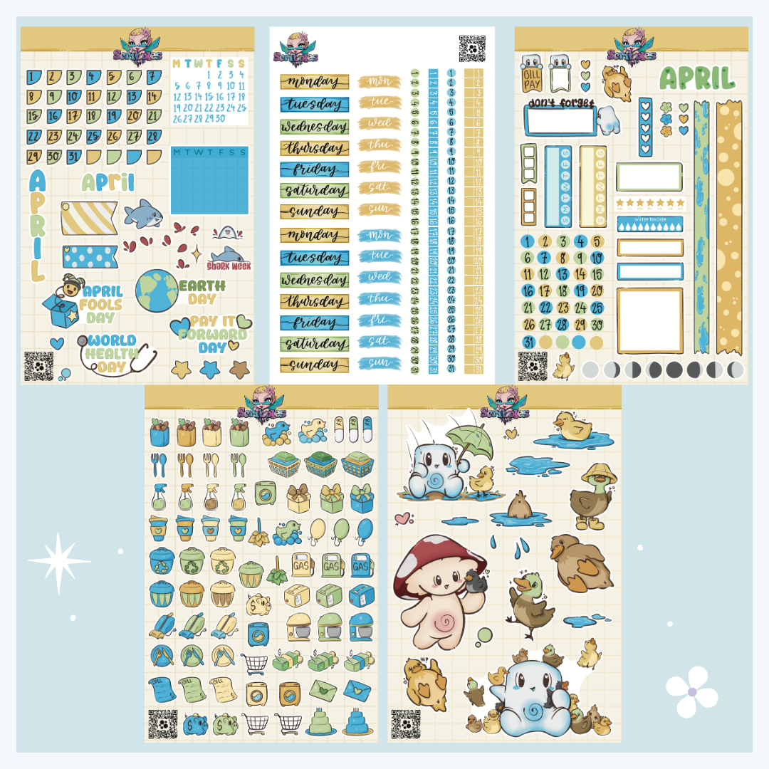 Full 2027 Sticker Sheet Collection (60 Sheets)