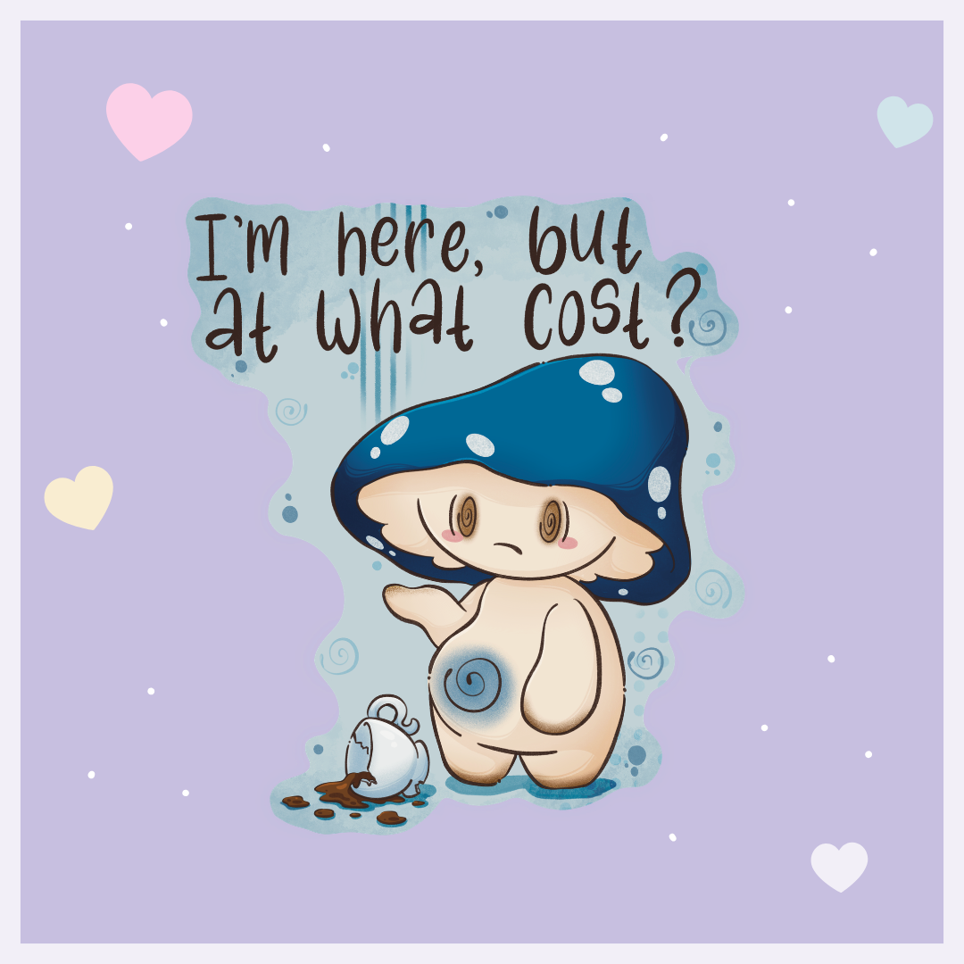 I'm Here, But At What Cost Individual Sticker