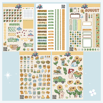 Full Undated 12 Month Sticker Sheet Collection (60 Sheets)