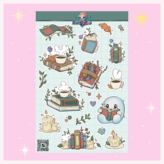 Books and Tea Sticker Sheet