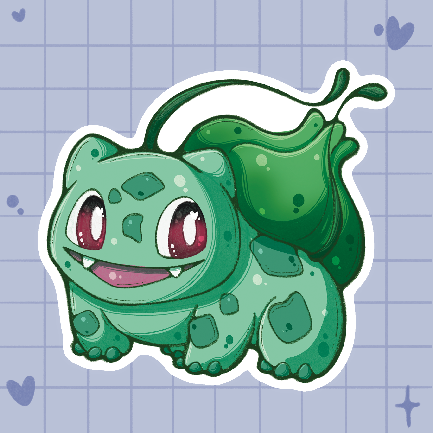 Bulbasor Sticker Bulbasaur Individual Sticker – Eclectic Scribbles