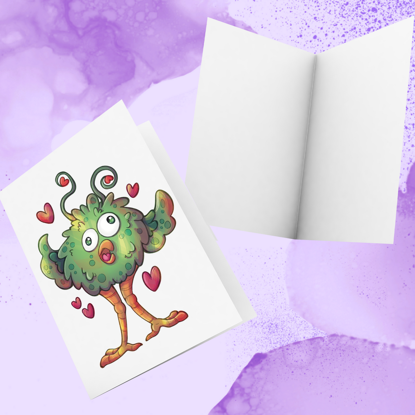 Valentines Monster 1 Greetings Card
