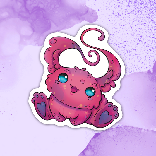Cute Pink Monster | Vinyl Sticker
