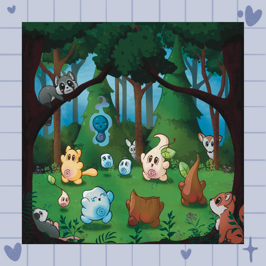 Dancing in the Woods Forest Print