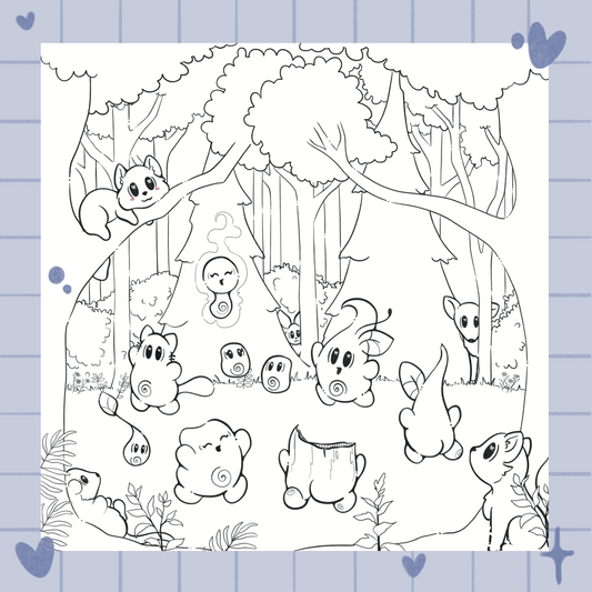 Dancing in the Woods Coloring Sheet