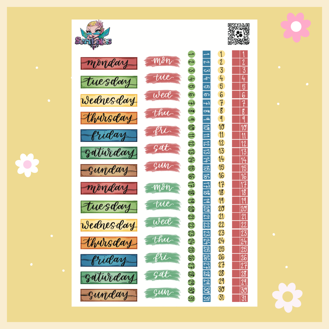 December Autumn Leaves Sticker Sheet Kit & Individual Sheets