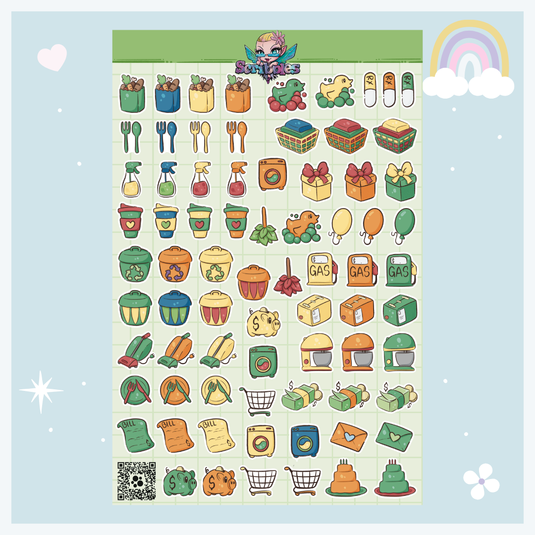 December Autumn Leaves Sticker Sheet Kit & Individual Sheets 2027 & Undated