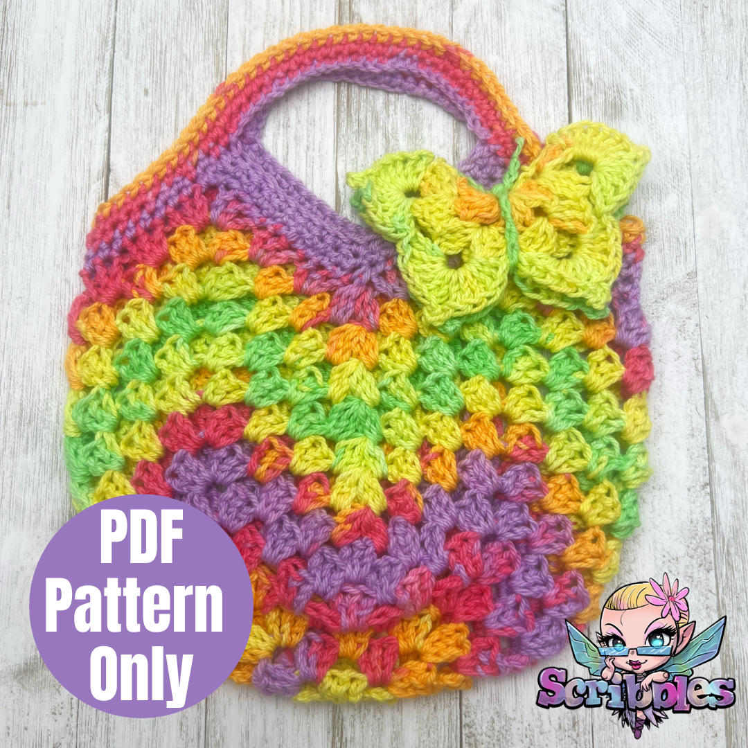 Granny Butterfly Bag Crochet Pattern PDF