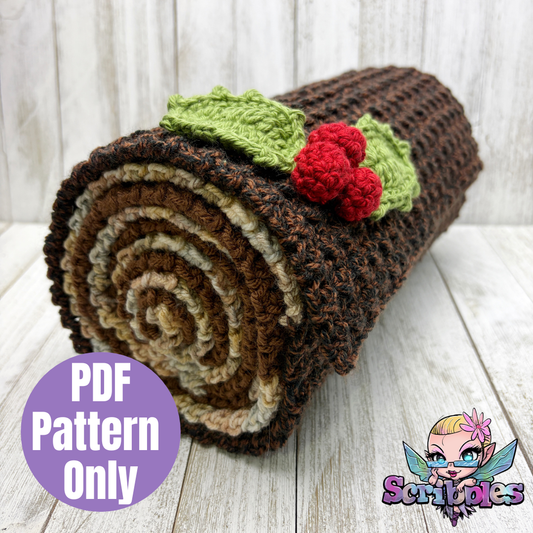 Yule Log Crochet Pattern PDF