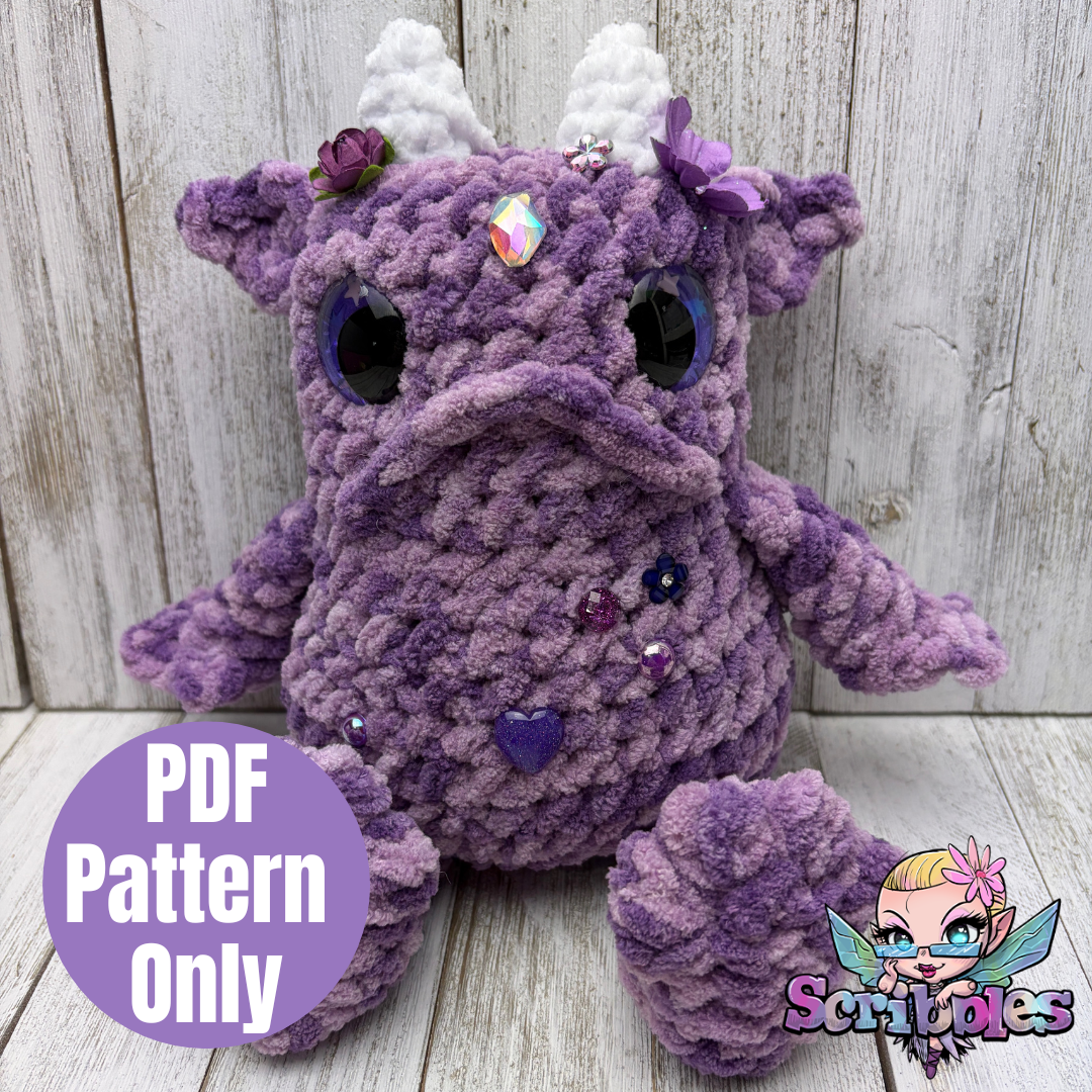 Sitting Lil' Big Foot Monster Friend Crochet Pattern PDF