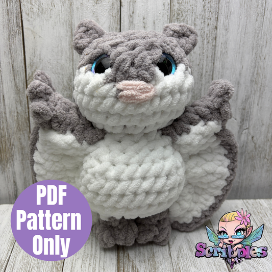 Sly The Flying Squirrel Crochet Pattern PDF