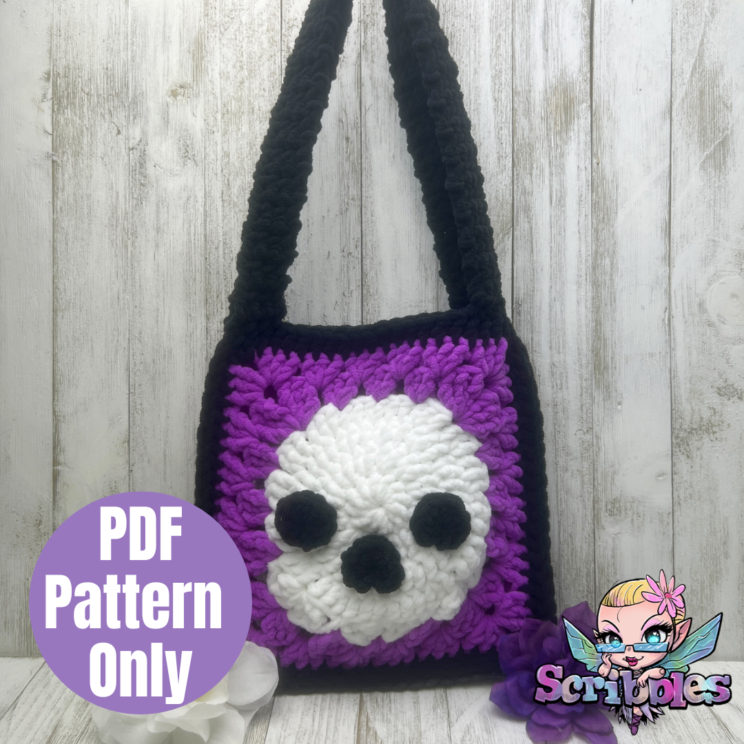 Skull Hand Bag Crochet Pattern PDF