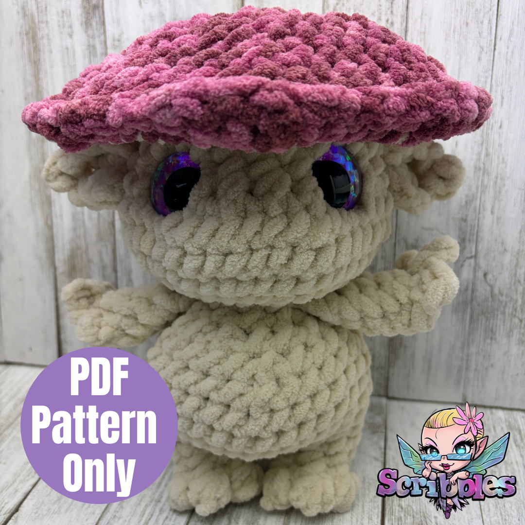 Standing Mushroom Crochet Pattern PDF