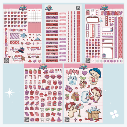 Full Undated 12 Month Sticker Sheet Collection (60 Sheets)