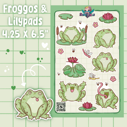 Froggos & Lilypads Sticker Sheet
