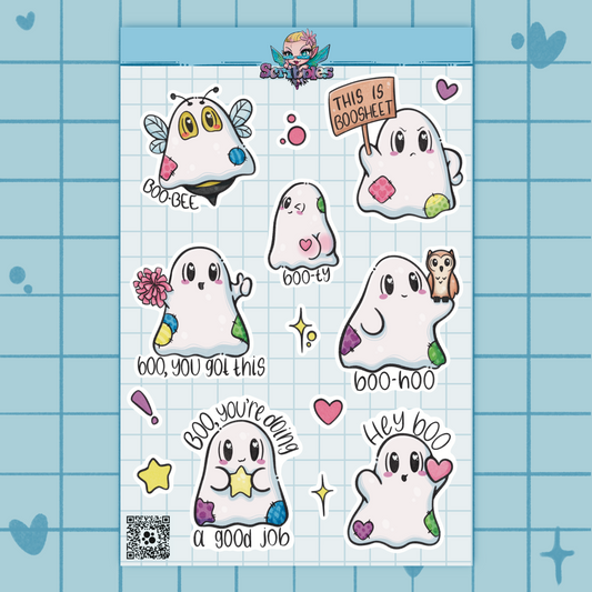 Ghost Sayings Sticker Sheet