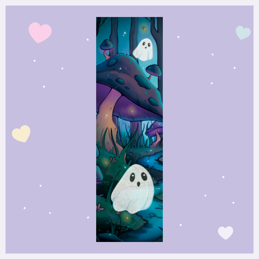 Ghosts in Mushroom Forest 2x7" Bookmark