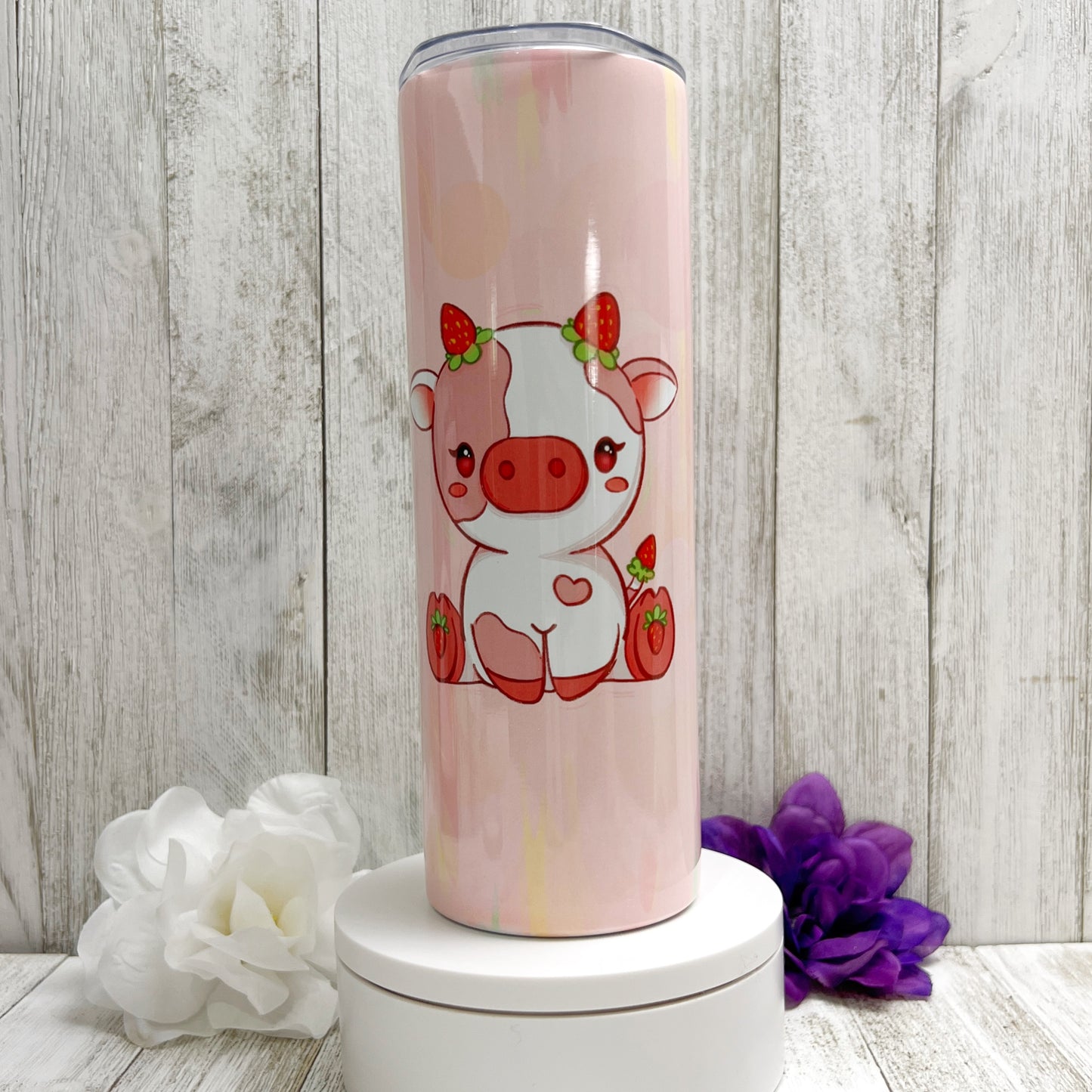 Strawberry Cow Stainless Steel Tumbler