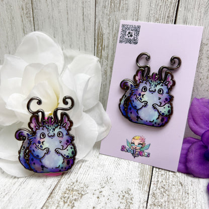 Purple Monster Enamel Pin