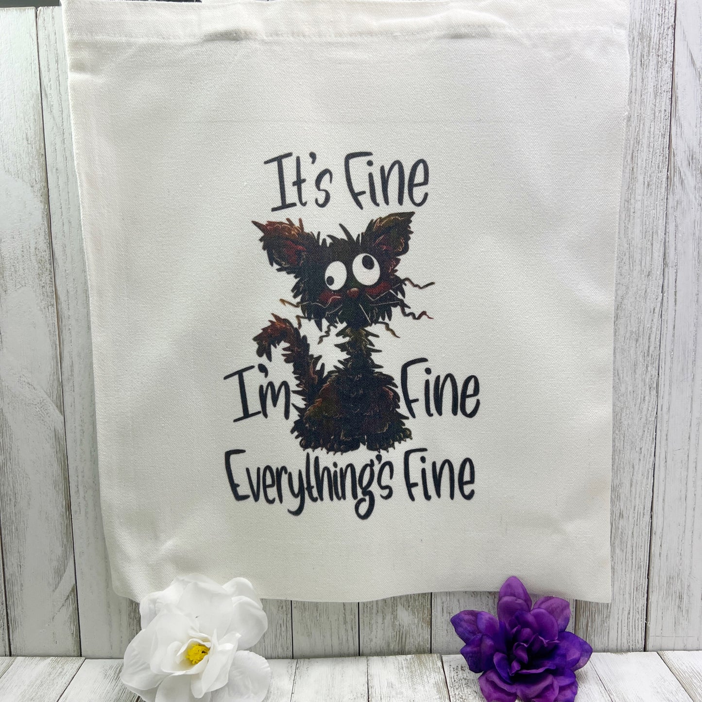 I'm Fine Kitty Tote