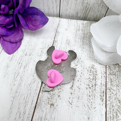 Peeking Sakura Monster Baby Enamel Pin