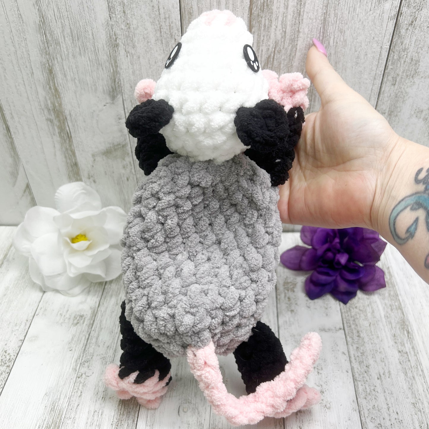 No Sew Mini Opossum Snuggler Plush Pattern PDF