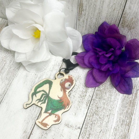Hei Hei Wooden Keychain