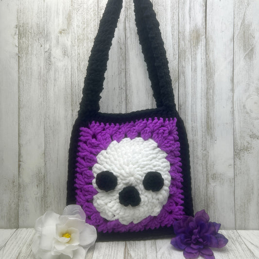 Purple Posh Skull Bag