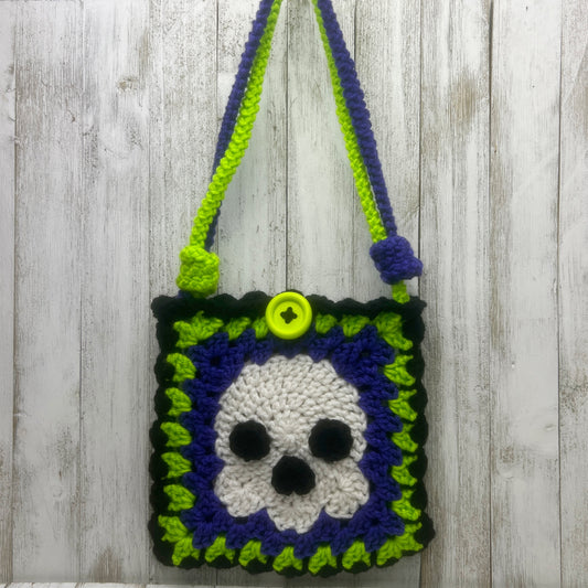 BeetleJuice Inspired Skull Crochet Bag