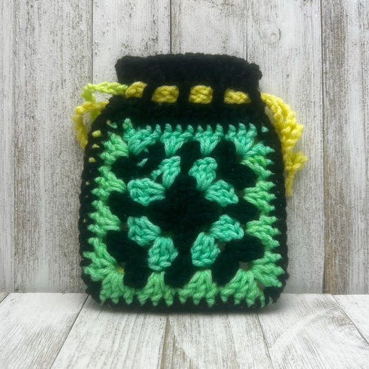 Granny Square Drawstring Pouch