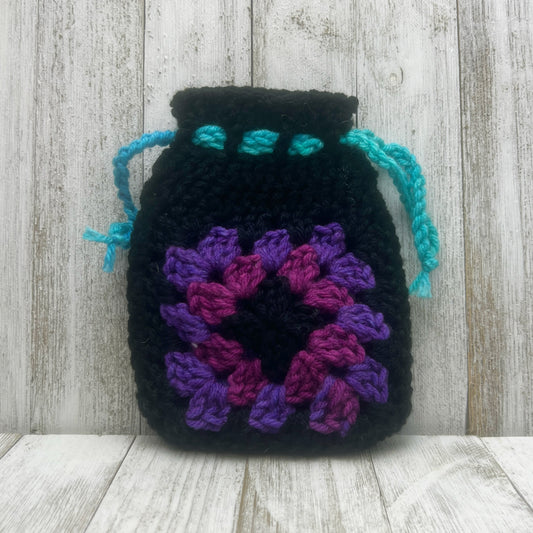 Granny Square Drawstring Pouch