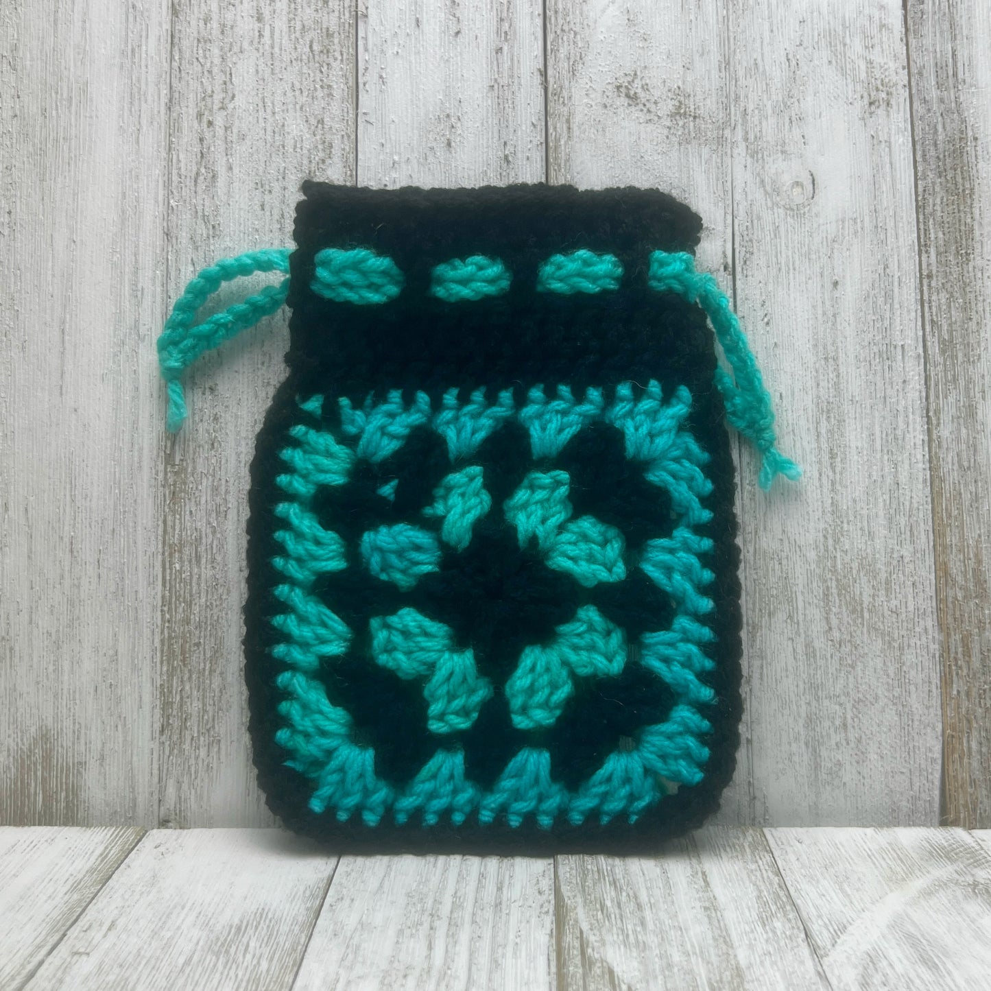 Granny Square Drawstring Pouch