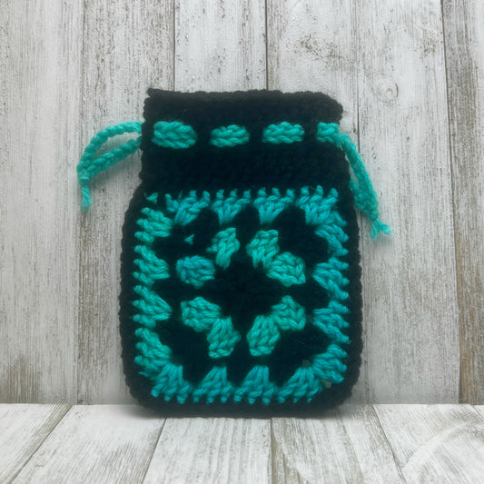 Granny Square Drawstring Pouch