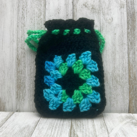 Granny Square Drawstring Pouch