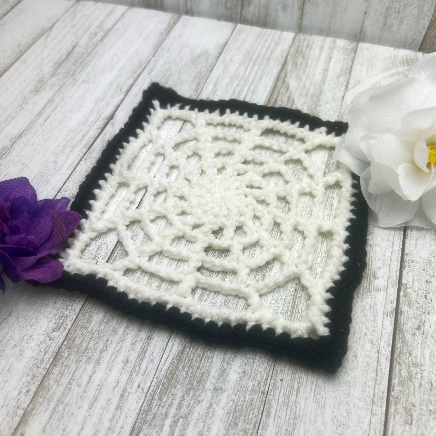 Spider Web Granny Square Crochet Pattern PDF
