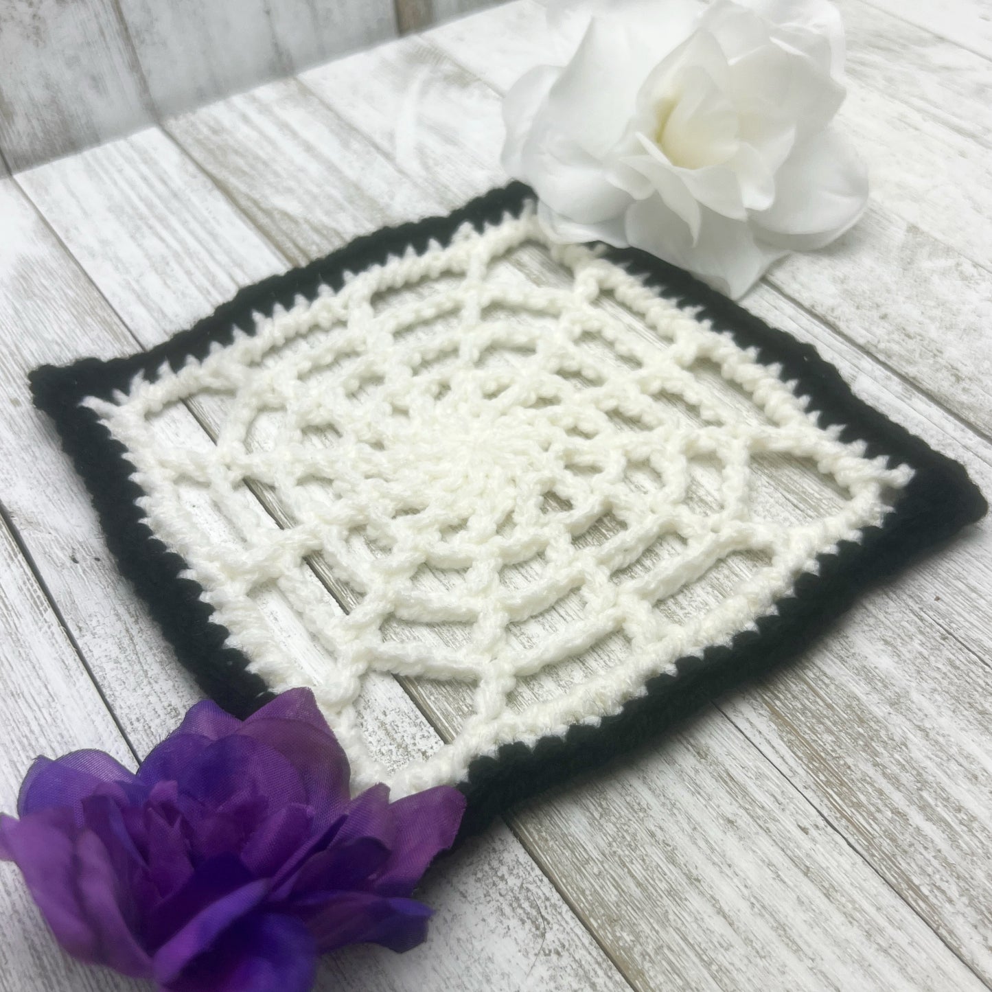Spider Web Granny Square Crochet Pattern PDF
