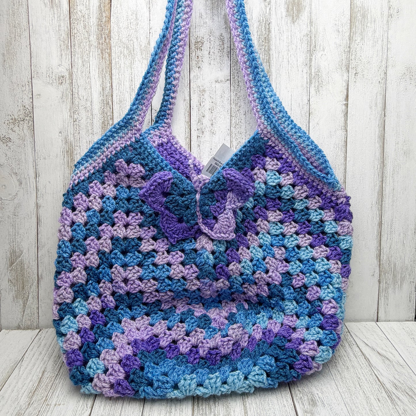 Purple & Blue Butterfly Granny Bag