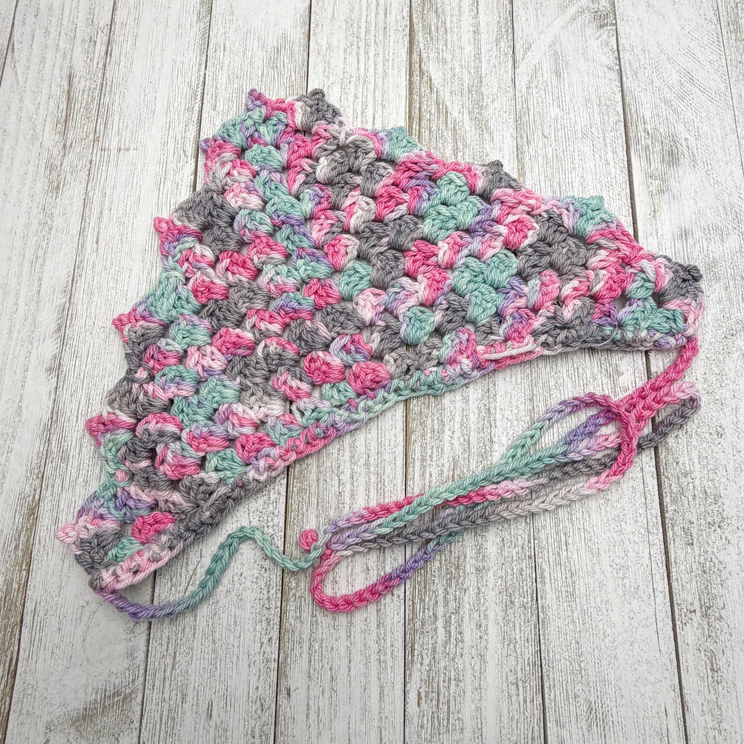 Spring Pinks Crochet Bandana