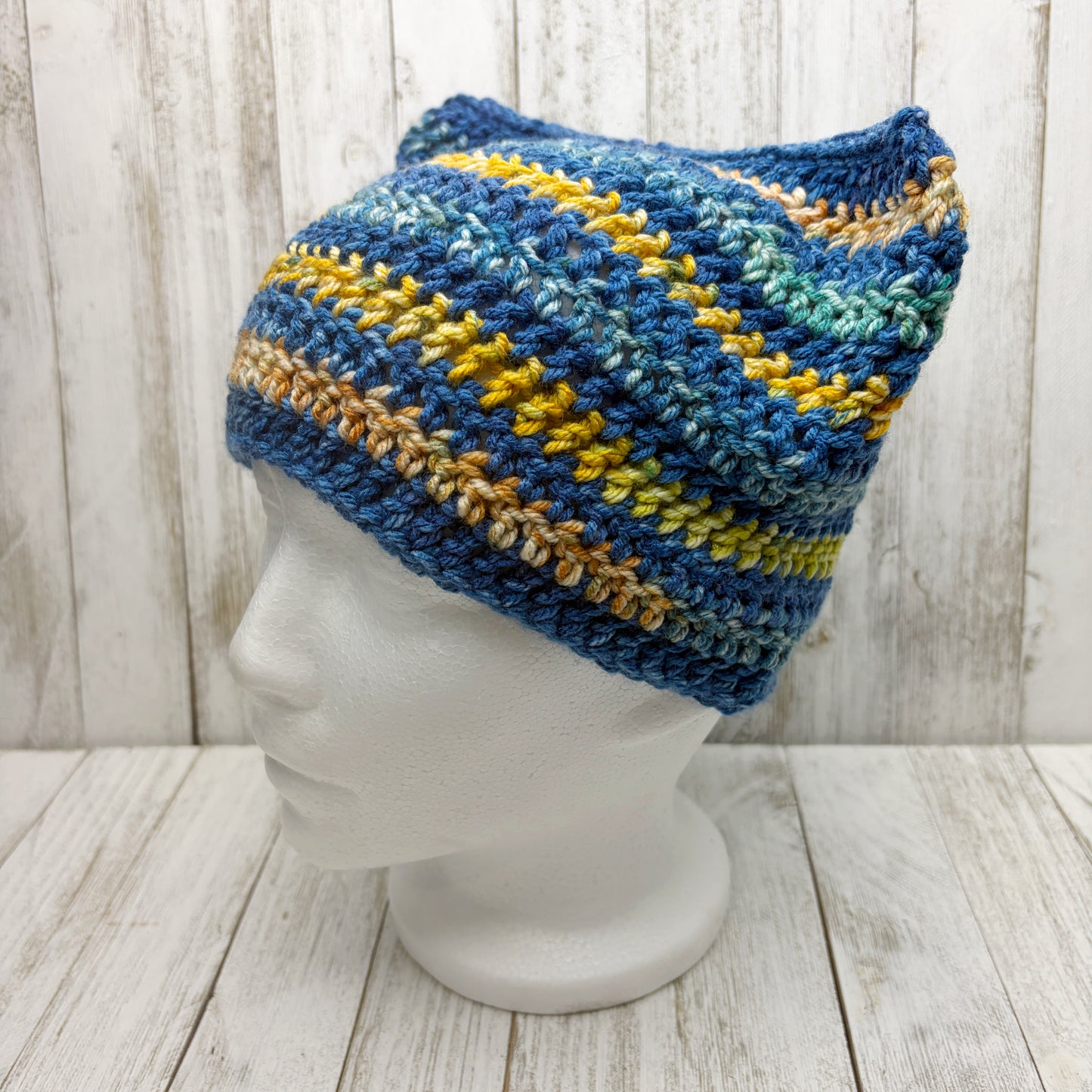 Starry Night Cat Ear Beanie Adult Med