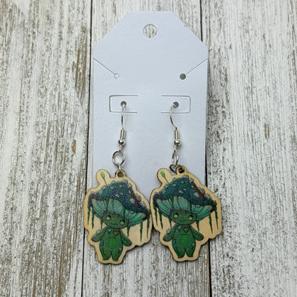 Skrunkle Voodoo Mushroom Earrings