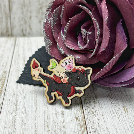 The Squirts Dragon Rider Wooden Pin