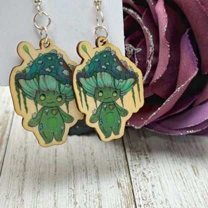 Skrunkle Voodoo Mushroom Earrings