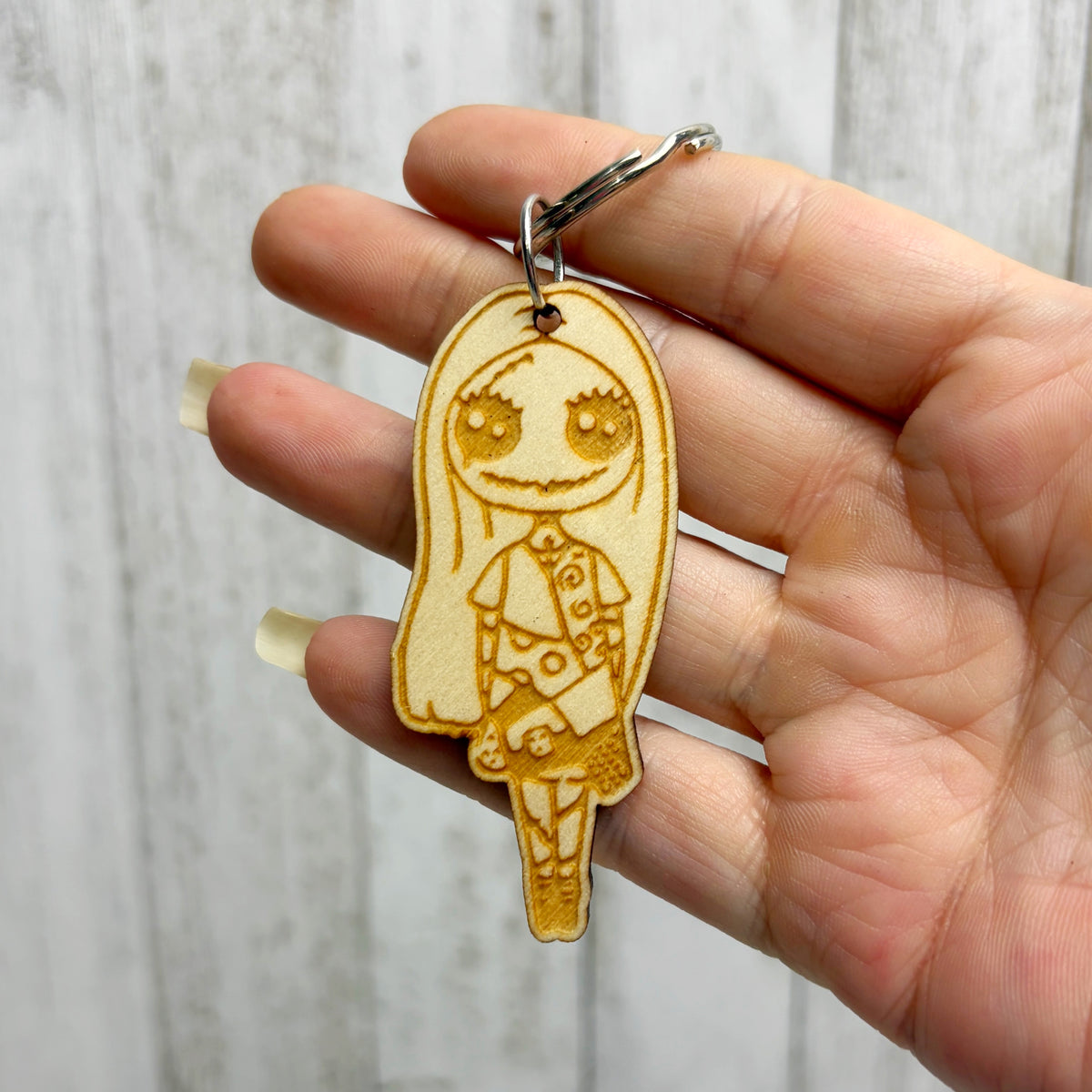 Sally Version 1 Wooden Keychain