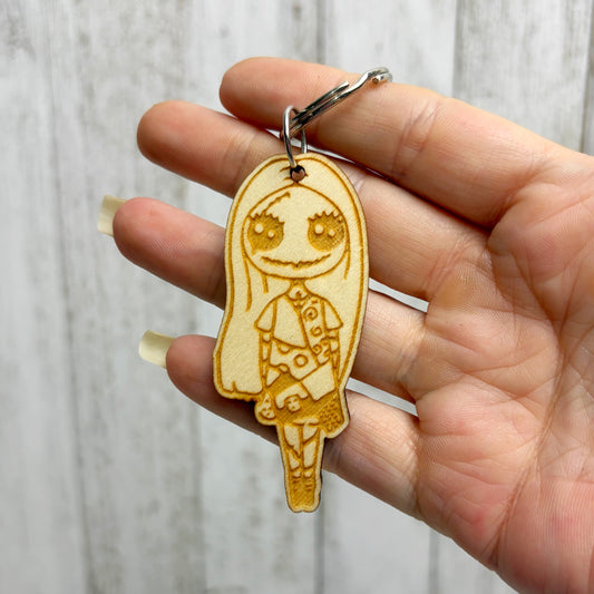 Sally Version 1 Wooden Keychain