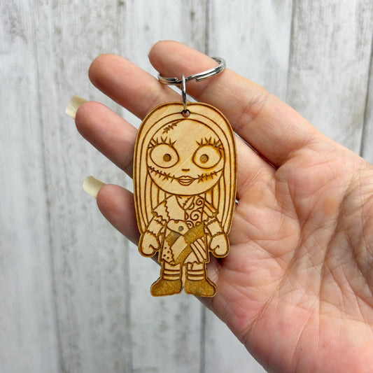 Sally Version 2 Wooden Keychain