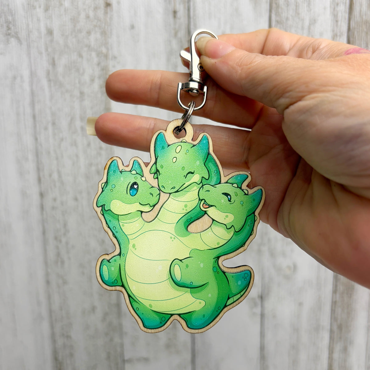 Hydra Wooden Keychain