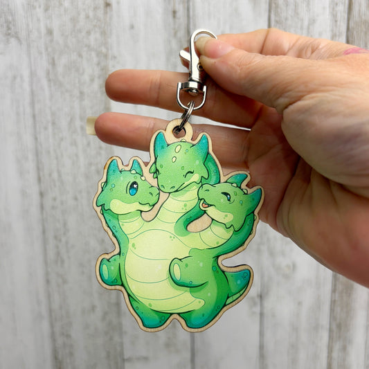 Hydra Wooden Keychain
